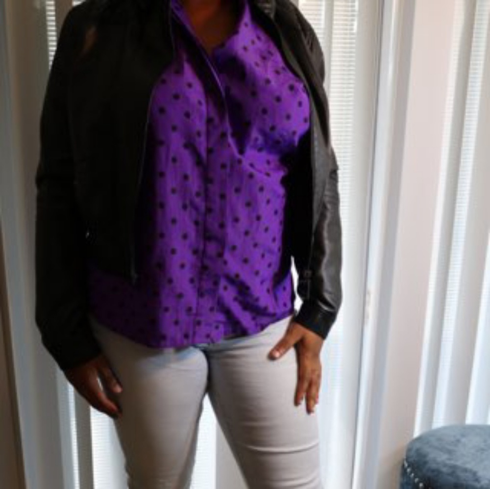 black faux leather
